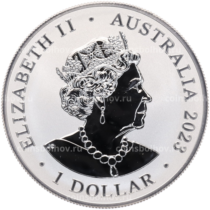 Монета 1 доллар 2023 года Австралия «Самая опасная в Австралии — Австралийская коробчатая медуза» (вид 2)
