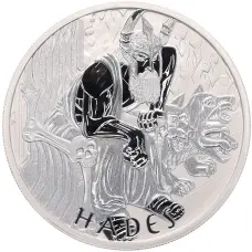 Монета 1 доллар 2021 года Тувалу «Боги Олимпа — Аид» (аверс)