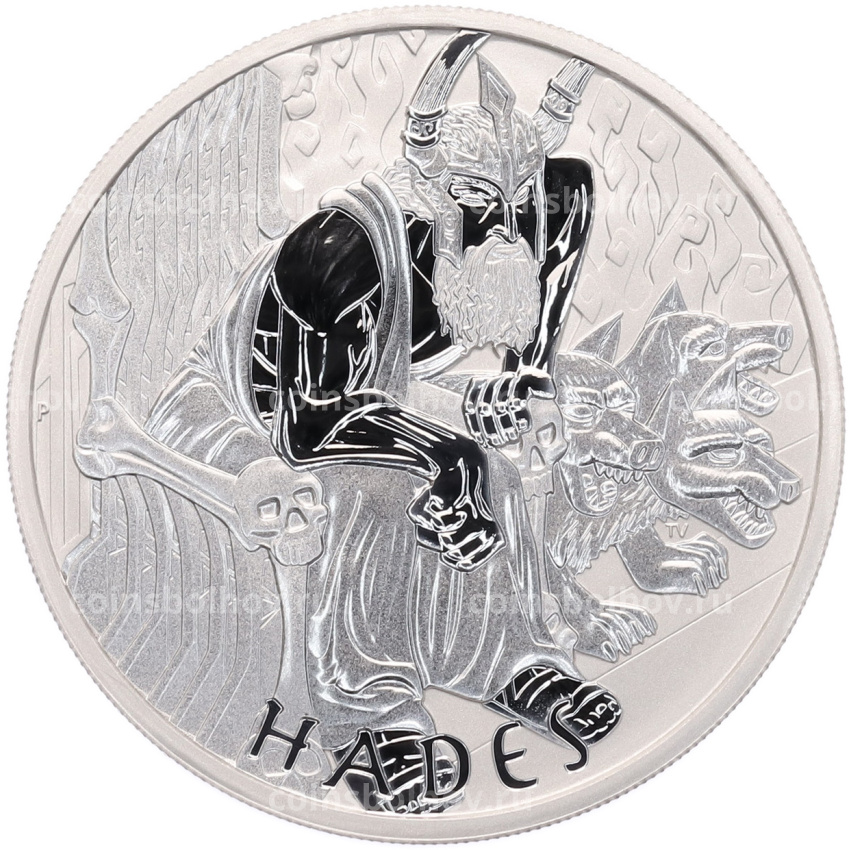 Монета 1 доллар 2021 года Тувалу «Боги Олимпа — Аид»