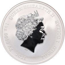 Монета 1 доллар 2021 года Тувалу «Боги Олимпа — Аид» (реверс)