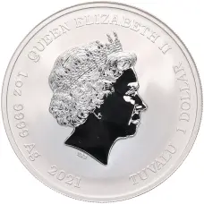 Монета 1 доллар 2021 года Тувалу «Боги Олимпа — Аид» (реверс)