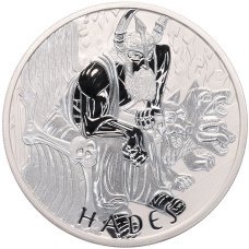 Монета 1 доллар 2021 года Тувалу «Боги Олимпа — Аид» (аверс)