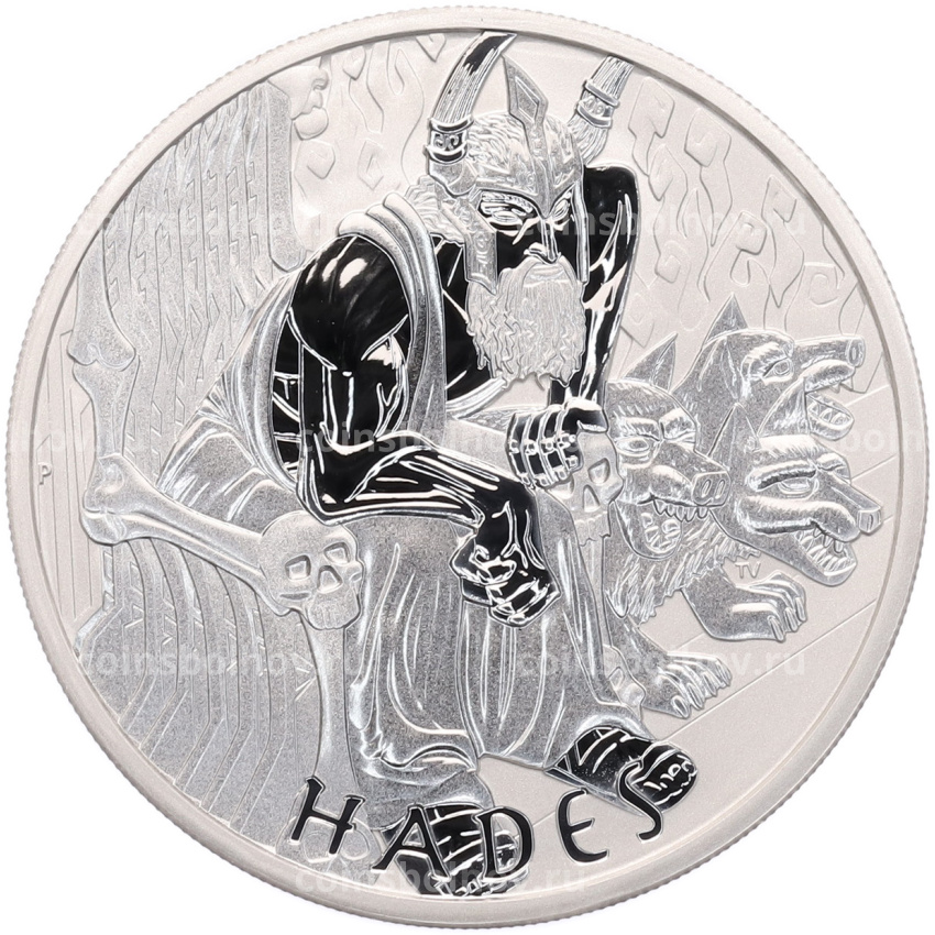 Монета 1 доллар 2021 года Тувалу «Боги Олимпа — Аид»