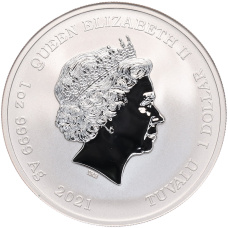 Монета 1 доллар 2021 года Тувалу «Боги Олимпа — Аид» (реверс)