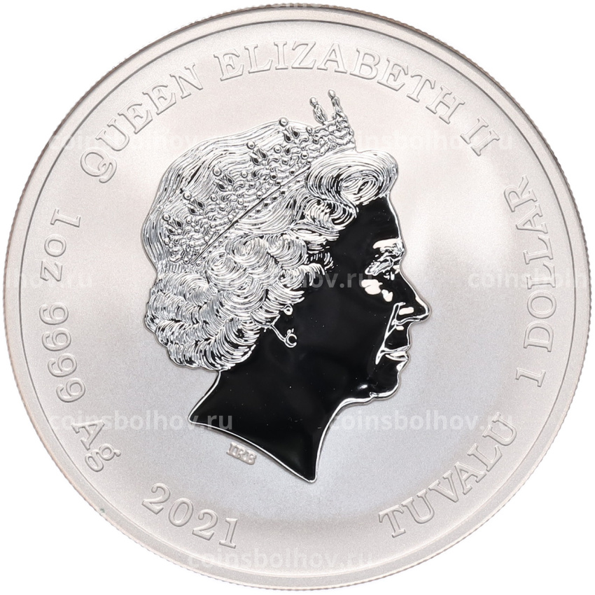 Монета 1 доллар 2021 года Тувалу «Боги Олимпа — Аид» (вид 2)