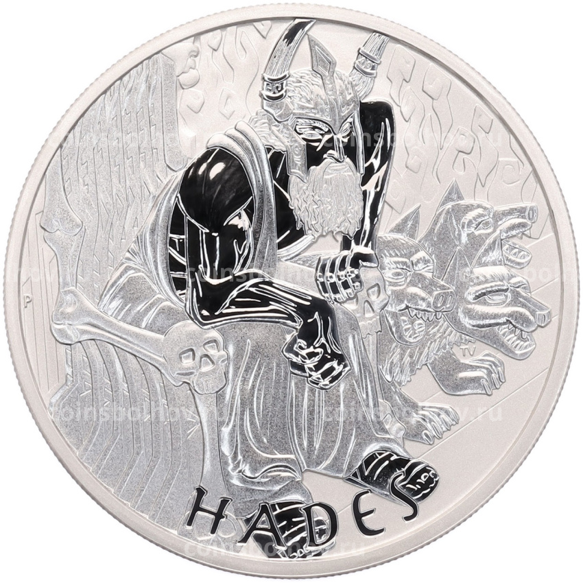 Монета 1 доллар 2021 года Тувалу «Боги Олимпа — Аид»