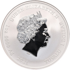 Монета 1 доллар 2021 года Тувалу «Боги Олимпа — Аид» (реверс)