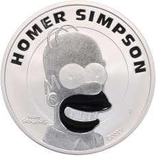 Монета 1 доллар 2022 года Тувалу «Симпсоны — Гомер Симпсон» (аверс)