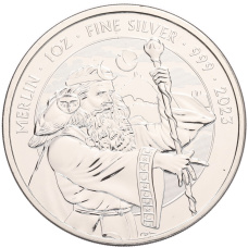 Монета 2 фунта 2023 года Великобритания «Легенда о Короле Артуре — Мэрлин» (аверс)