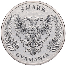 Монета 5 марок 2024 года Германия «Аллегория Германии» (реверс)