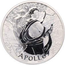 Монета 1 доллар 2023 года Тувалу «Боги Олимпа — Аполлон» (аверс)