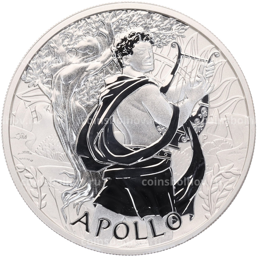 Монета 1 доллар 2023 года Тувалу «Боги Олимпа — Аполлон»