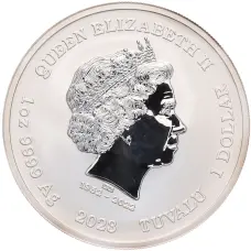 Монета 1 доллар 2023 года Тувалу «Боги Олимпа — Аполлон» (реверс)