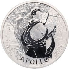 Монета 1 доллар 2023 года Тувалу «Боги Олимпа — Аполлон» (аверс)