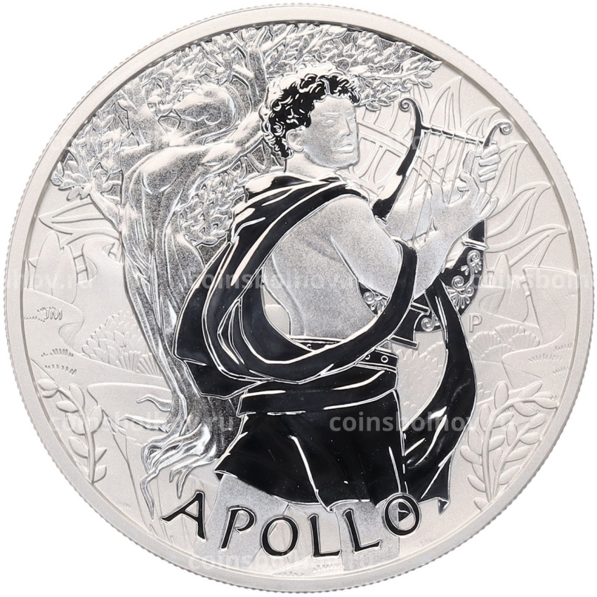 Монета 1 доллар 2023 года Тувалу «Боги Олимпа — Аполлон»
