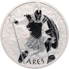 Монета 1 доллар 2023 года Тувалу «Боги Олимпа — Арес» (аверс)