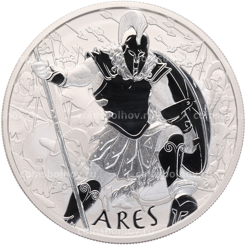 Монета 1 доллар 2023 года Тувалу «Боги Олимпа — Арес»