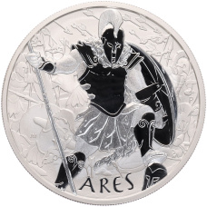 Монета 1 доллар 2023 года Тувалу «Боги Олимпа — Арес» (аверс)