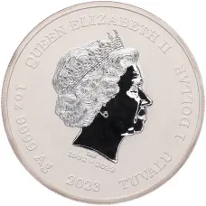 Монета 1 доллар 2023 года Тувалу «Боги Олимпа — Арес» (реверс)