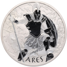 Монета 1 доллар 2023 года Тувалу «Боги Олимпа — Арес» (аверс)