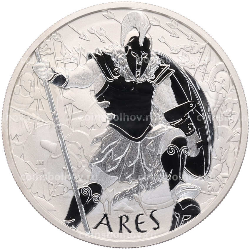 Монета 1 доллар 2023 года Тувалу «Боги Олимпа — Арес»