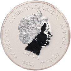 Монета 1 доллар 2023 года Тувалу «Боги Олимпа — Арес» (реверс)