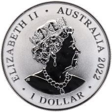 Монета 1 доллар 2022 года Австралия «Австралийский зоопарк — Суматранский слон» (реверс)