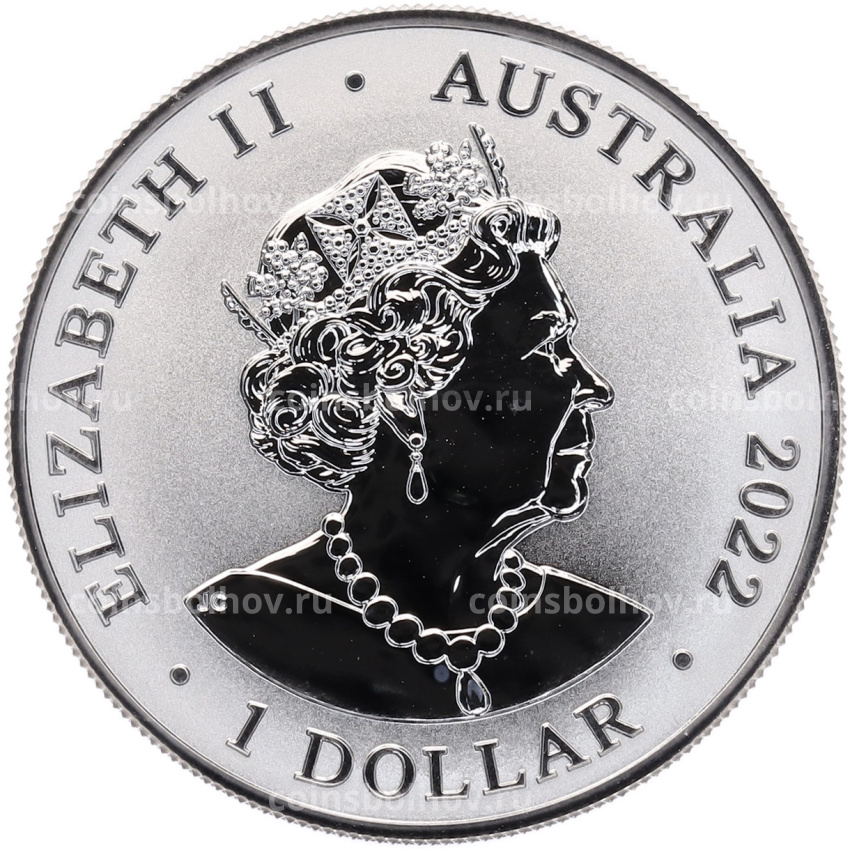 Монета 1 доллар 2022 года Австралия «Австралийский зоопарк — Суматранский слон» (вид 2)