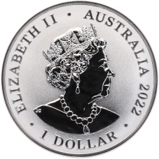 Монета 1 доллар 2022 года Австралия «Австралийский зоопарк — Суматранский слон» (реверс)