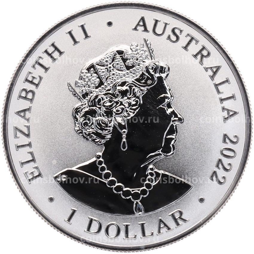 Монета 1 доллар 2022 года Австралия «Австралийский зоопарк — Суматранский слон» (вид 2)