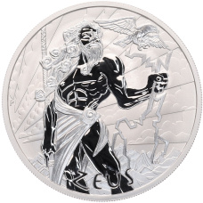 Монета 1 доллар 2020 года Тувалу «Боги Олимпа — Зевс» (аверс)