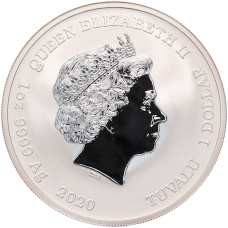 Монета 1 доллар 2020 года Тувалу «Боги Олимпа — Зевс» (реверс)