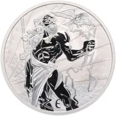 Монета 1 доллар 2020 года Тувалу «Боги Олимпа — Зевс» (аверс)