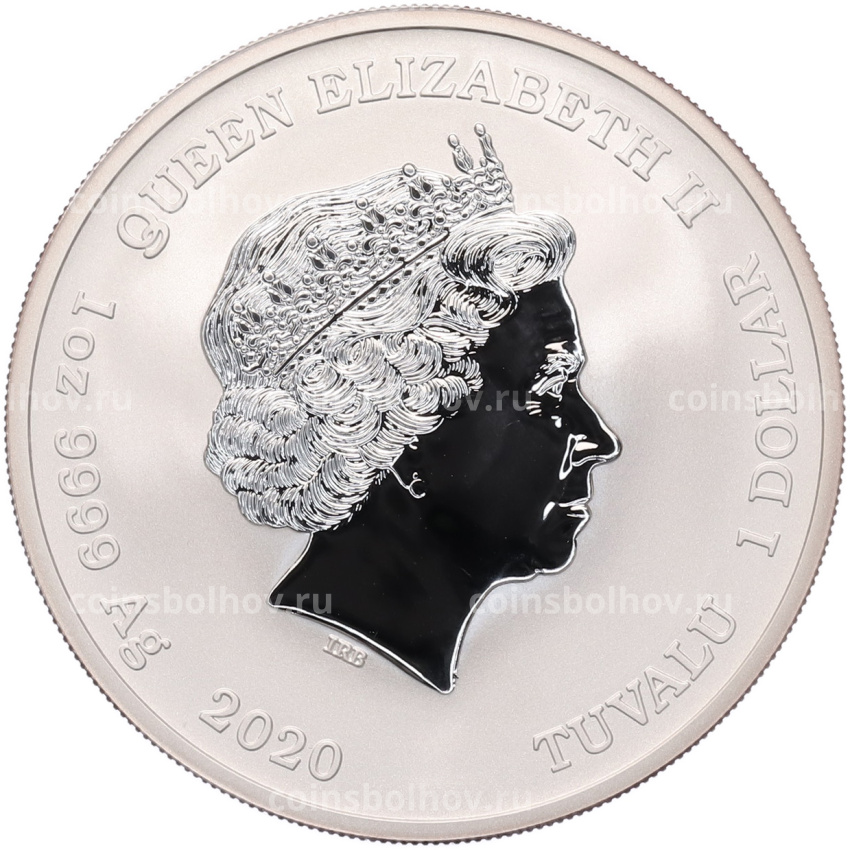 Монета 1 доллар 2020 года Тувалу «Боги Олимпа — Зевс» (вид 2)