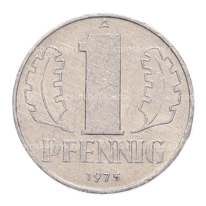 Монета 1 пфенниг 1975 года Восточная Германия (ГДР)
