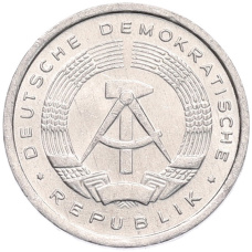 Монета 1 пфенниг 1987 года Восточная Германия (ГДР) (реверс)