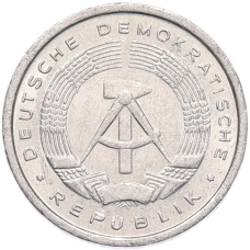 Монета 1 пфенниг 1986 года Восточная Германия (ГДР) (реверс)