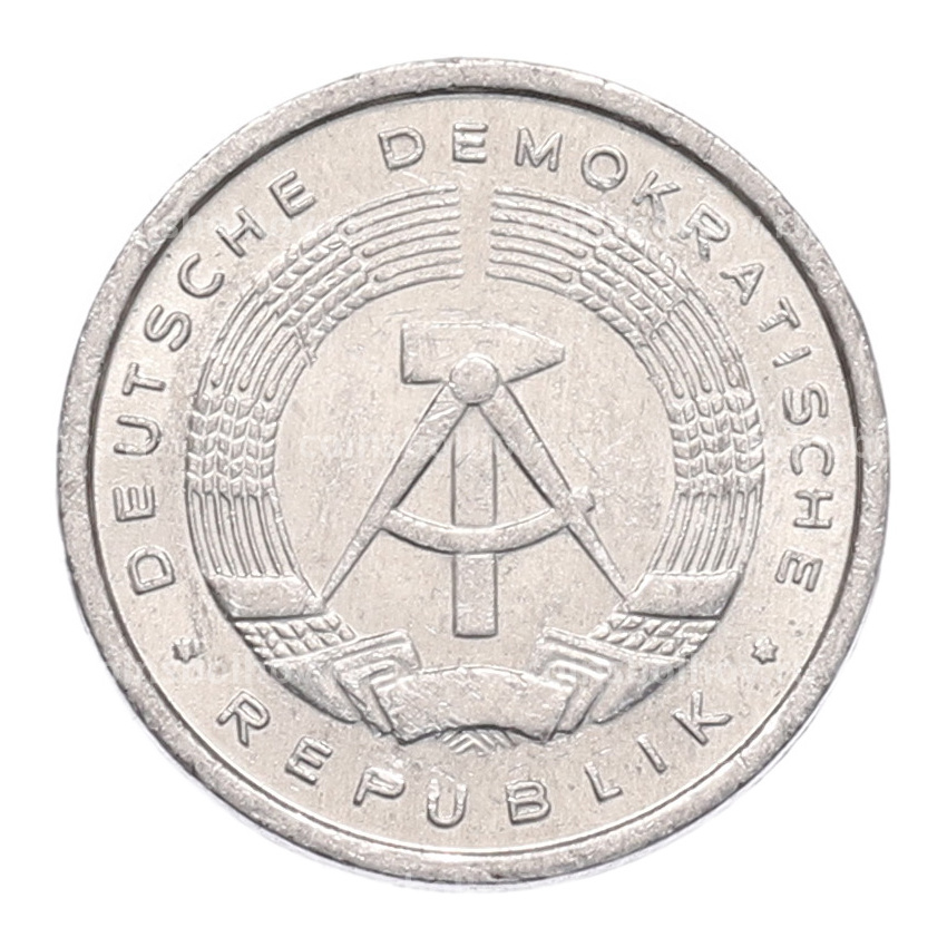 Монета 1 пфенниг 1986 года Восточная Германия (ГДР) (вид 2)