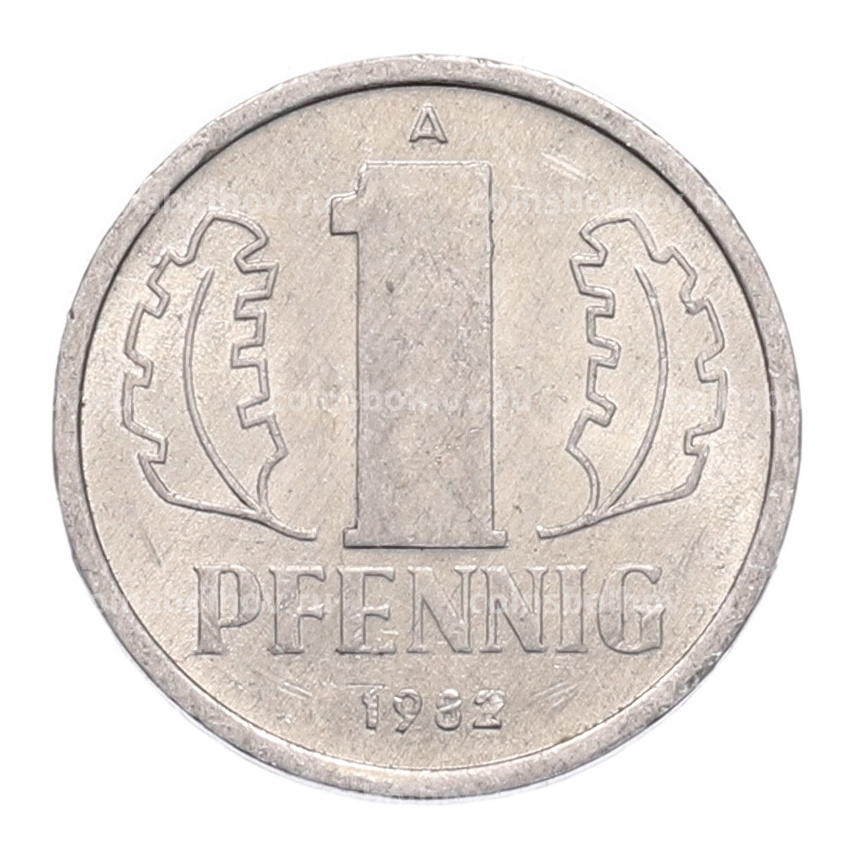Монета 1 пфенниг 1982 года Восточная Германия (ГДР)