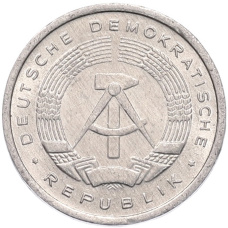 Монета 1 пфенниг 1982 года Восточная Германия (ГДР) (реверс)