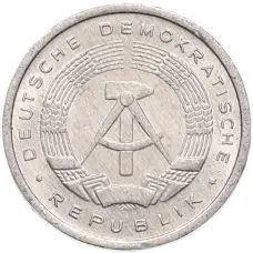 Монета 1 пфенниг 1982 года Восточная Германия (ГДР) (реверс)