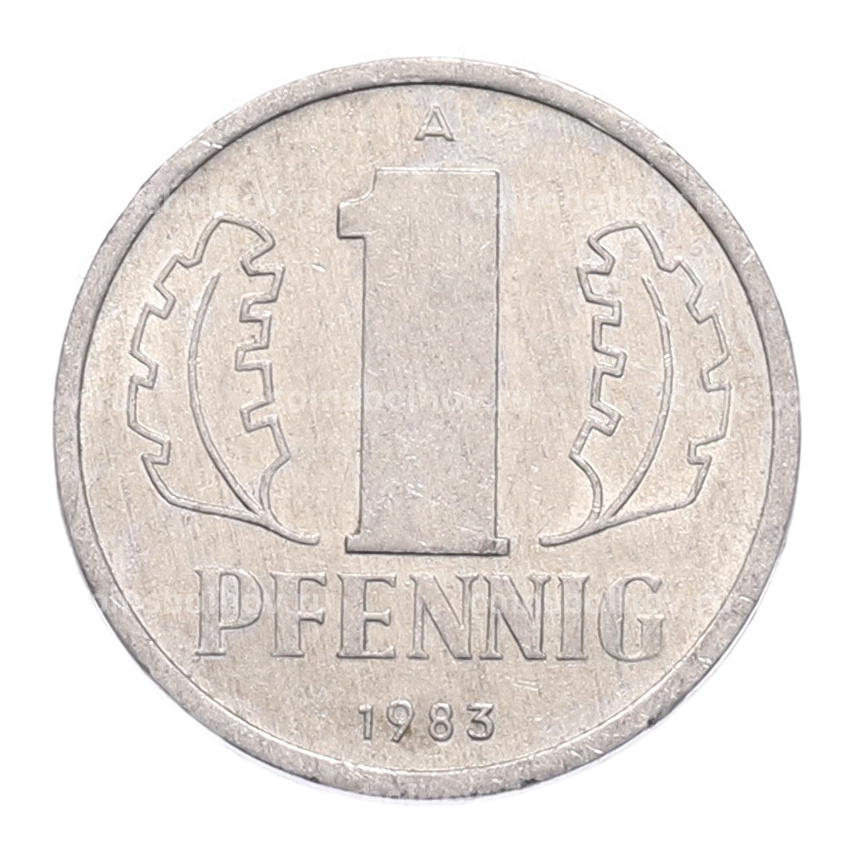 Монета 1 пфенниг 1983 года Восточная Германия (ГДР)