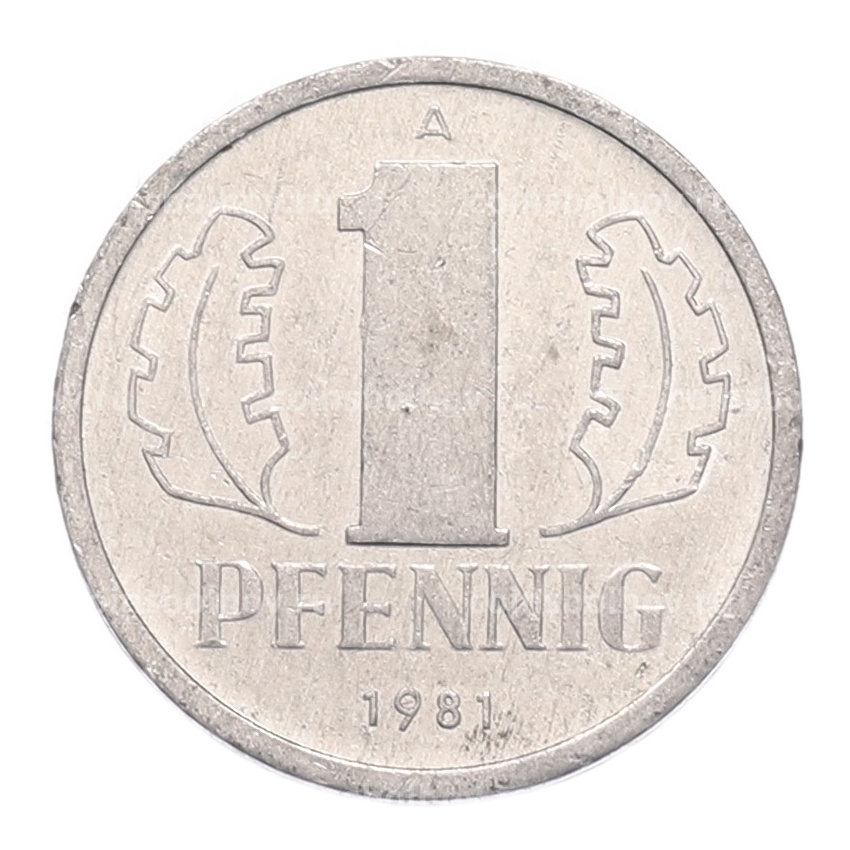 Монета 1 пфенниг 1981 года Восточная Германия (ГДР)