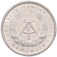 Монета 1 пфенниг 1981 года Восточная Германия (ГДР) (реверс)