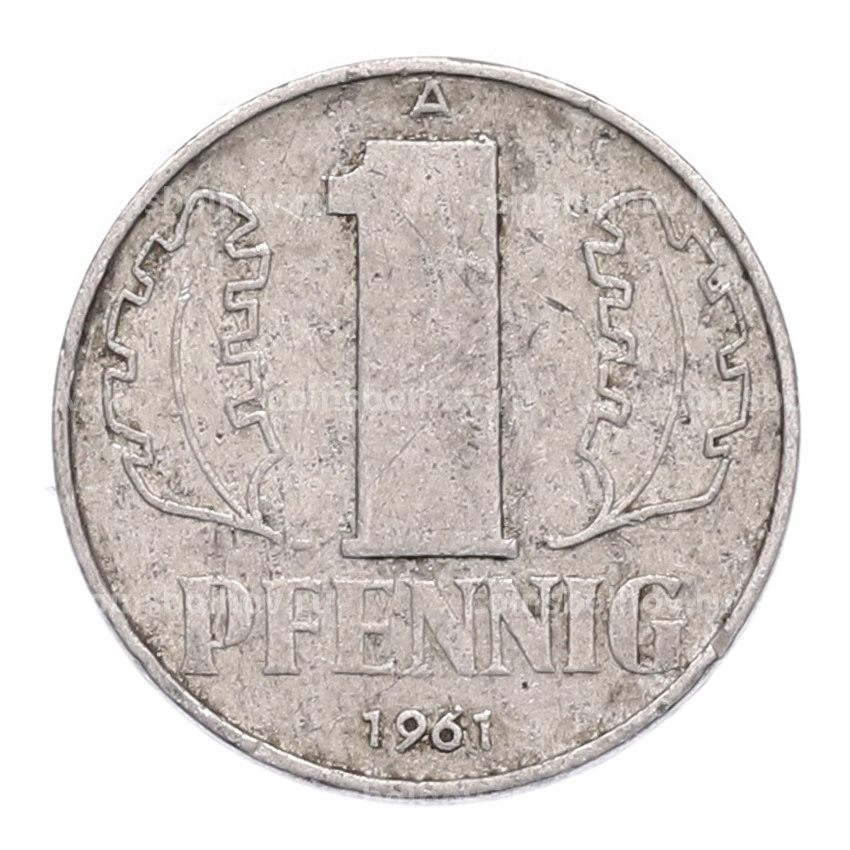 Монета 1 пфенниг 1961 года Восточная Германия (ГДР)