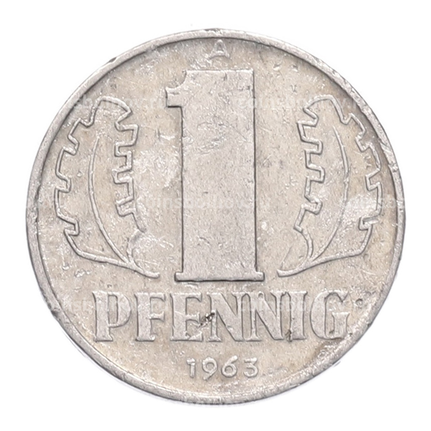 Монета 1 пфенниг 1963 года Восточная Германия (ГДР)