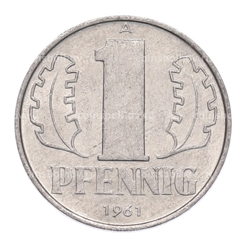 Монета 1 пфенниг 1961 года Восточная Германия (ГДР)