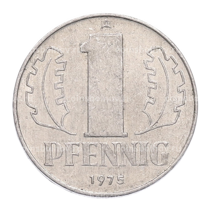 Монета 1 пфенниг 1975 года Восточная Германия (ГДР)