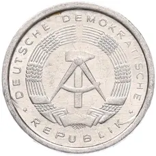 Монета 1 пфенниг 1989 года Восточная Германия (ГДР) (реверс)