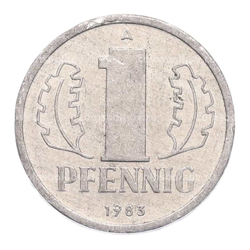 Монета 1 пфенниг 1983 года Восточная Германия (ГДР)